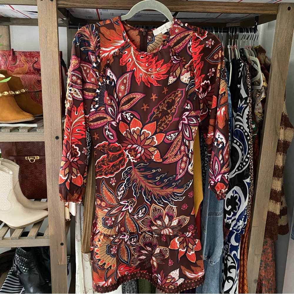 LOFT Multicolor Floral Mini Dress - Picture 5 of 13